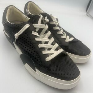 Dolce Vita Zina Perforated 360 Slip-On Women's Sneaker Leather Black Size 9